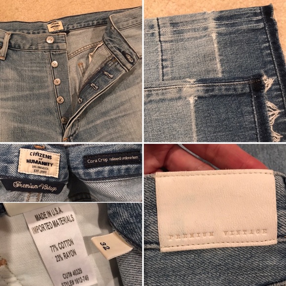 CoH Premium Vintage Cora Crop Relaxed Undone Hem - Picture 8 of 8